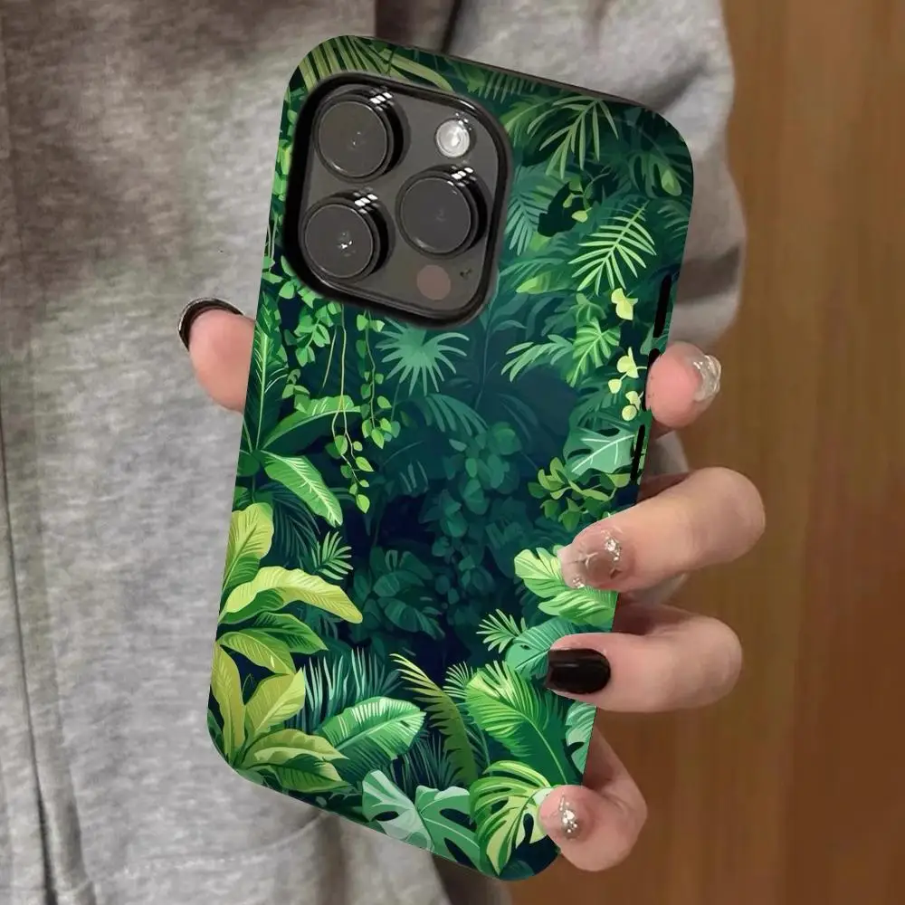 

jungle Phone Case Double-layered 2-in-1 Film Case For IPhone 16 15 Promax 14 13 Pro 12 11 plus Samsung S25 24 23 Covers