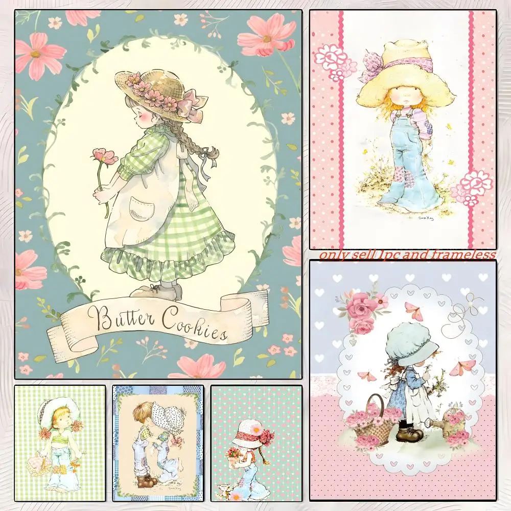 Cartoon Baby S-Sarah Kay Poster Premium PP Wall Decal - Peel & Stick, HD Print, Waterproof Home Decor