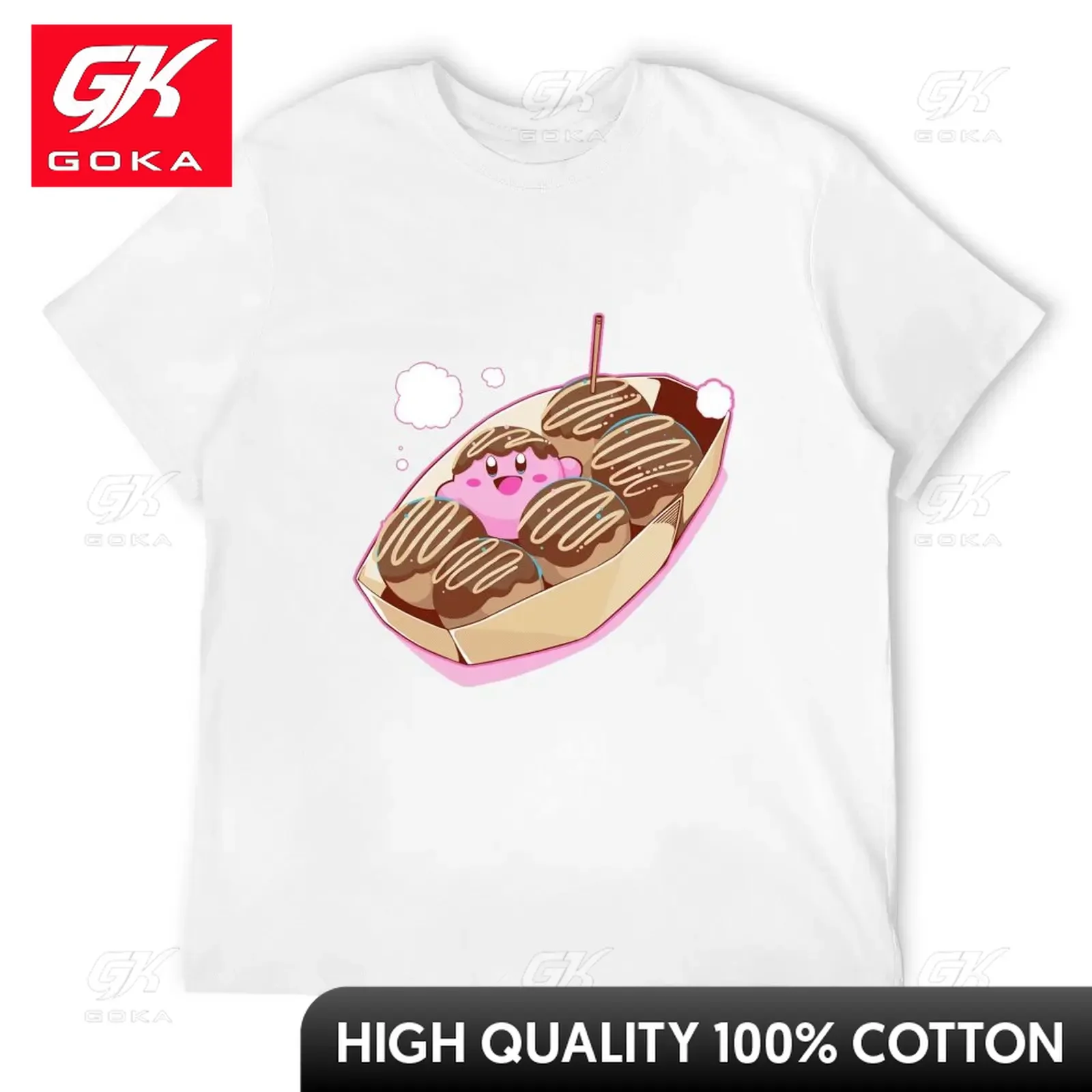 Takoyaki T-Shirt for A Boy Aesthetic Clothes Fitted T Shirts for Men Cute Funny Vintage Graphic T Shirts