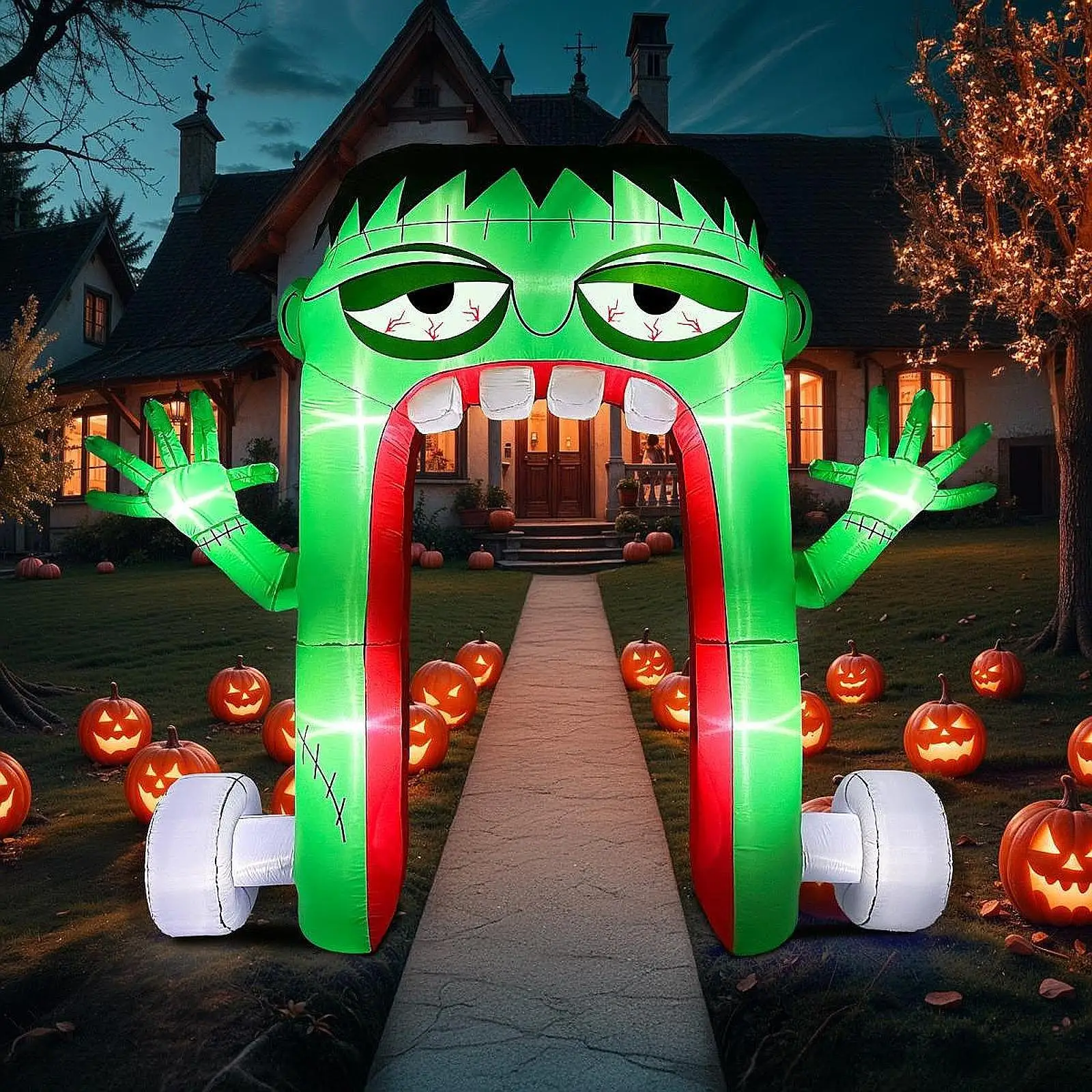 

Halloween Inflatable Decoration Outdoor US Plug Ornament Built in LED Light