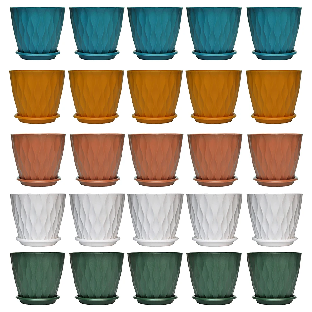 

5 шт., утолщенный горшок для растений большой емкости для комнатных растений, детские горшки, декоративные контейнеры, пластиковые цветы