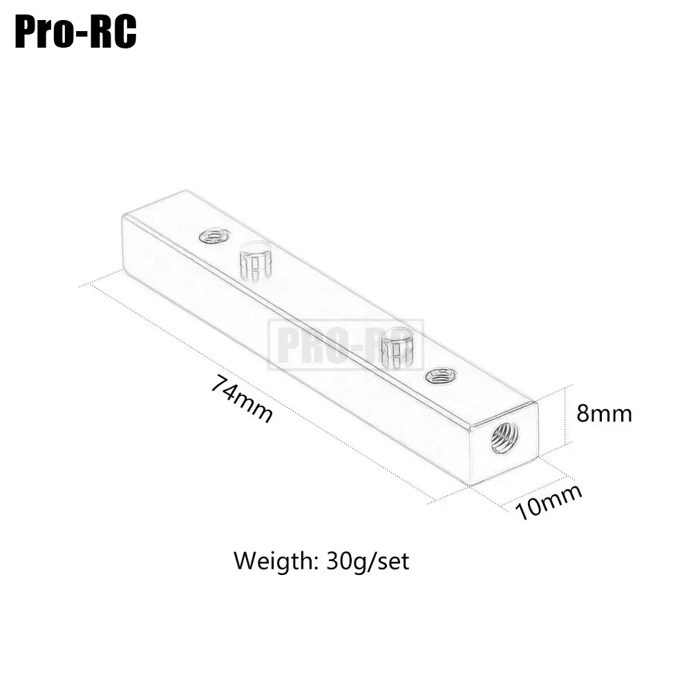 2 Buah Dudukan Sekat Aluminium Depan/Belakang 86079 86386 untuk Mobil RC 1/10 HPI SAVAGE SS Flux X 4.6 XL 5.9 Bagian Peningkatan