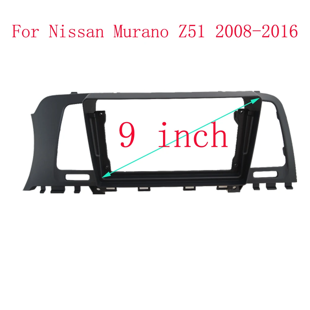 WQLSK 2 DIN 9 Inch Car Frame Fascia Android Radio Dash Fitting Panel Kitr For Nissan Murano Z51 2008-2016