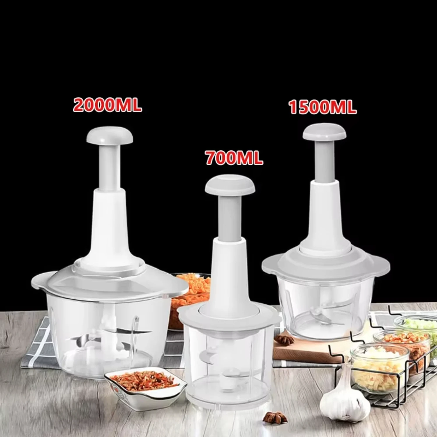 

Manual Vegetable Grinder Press Type Household Garlic Meat Cutter Grinders Whisk Stirre Kitchen Multifunction Food Processor Tool