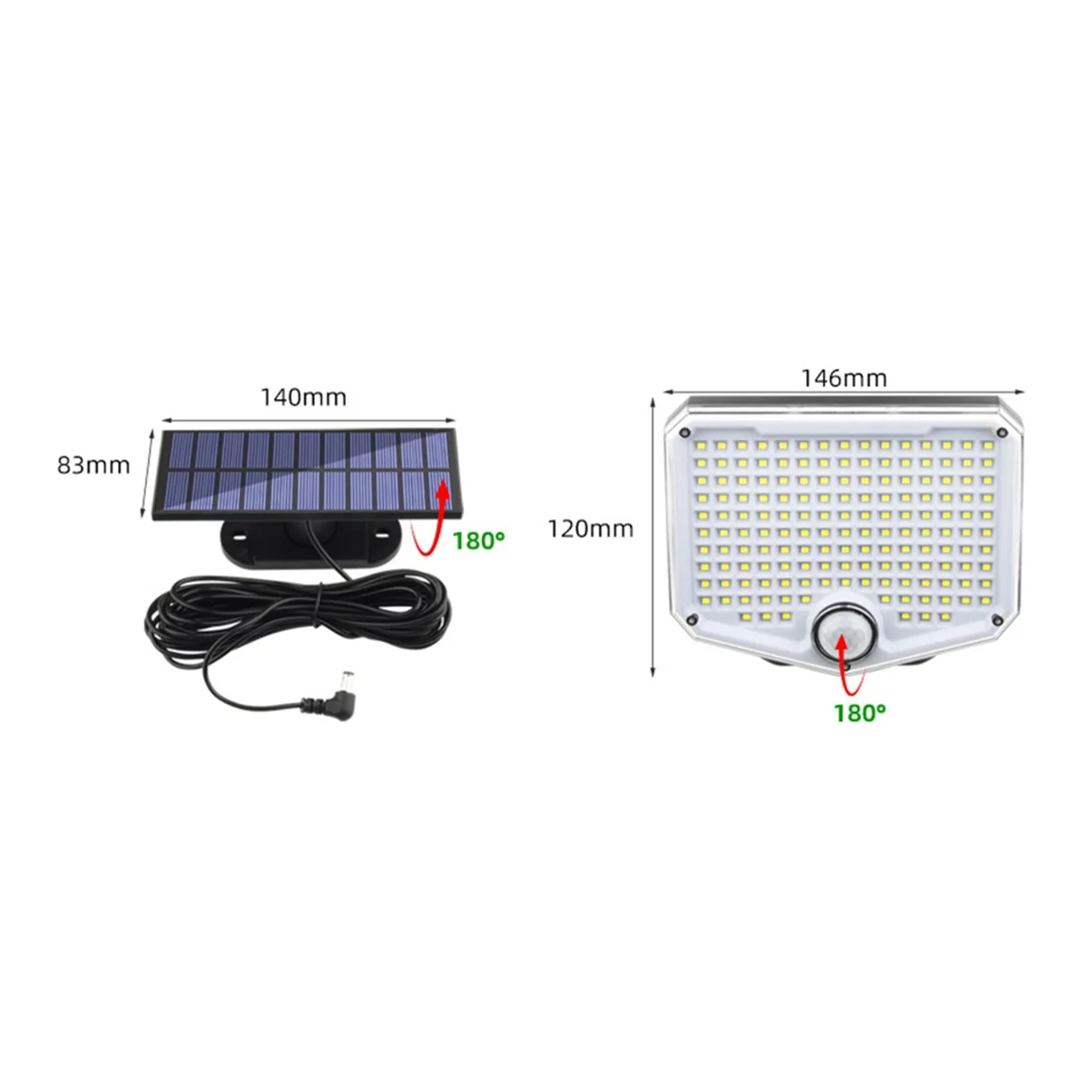 BAAU Solar Light Outdoor Super Bright Motion Sensor Solar Strong Power LED Garden Wall Lamp IP44 3 Working Mode 153 LED