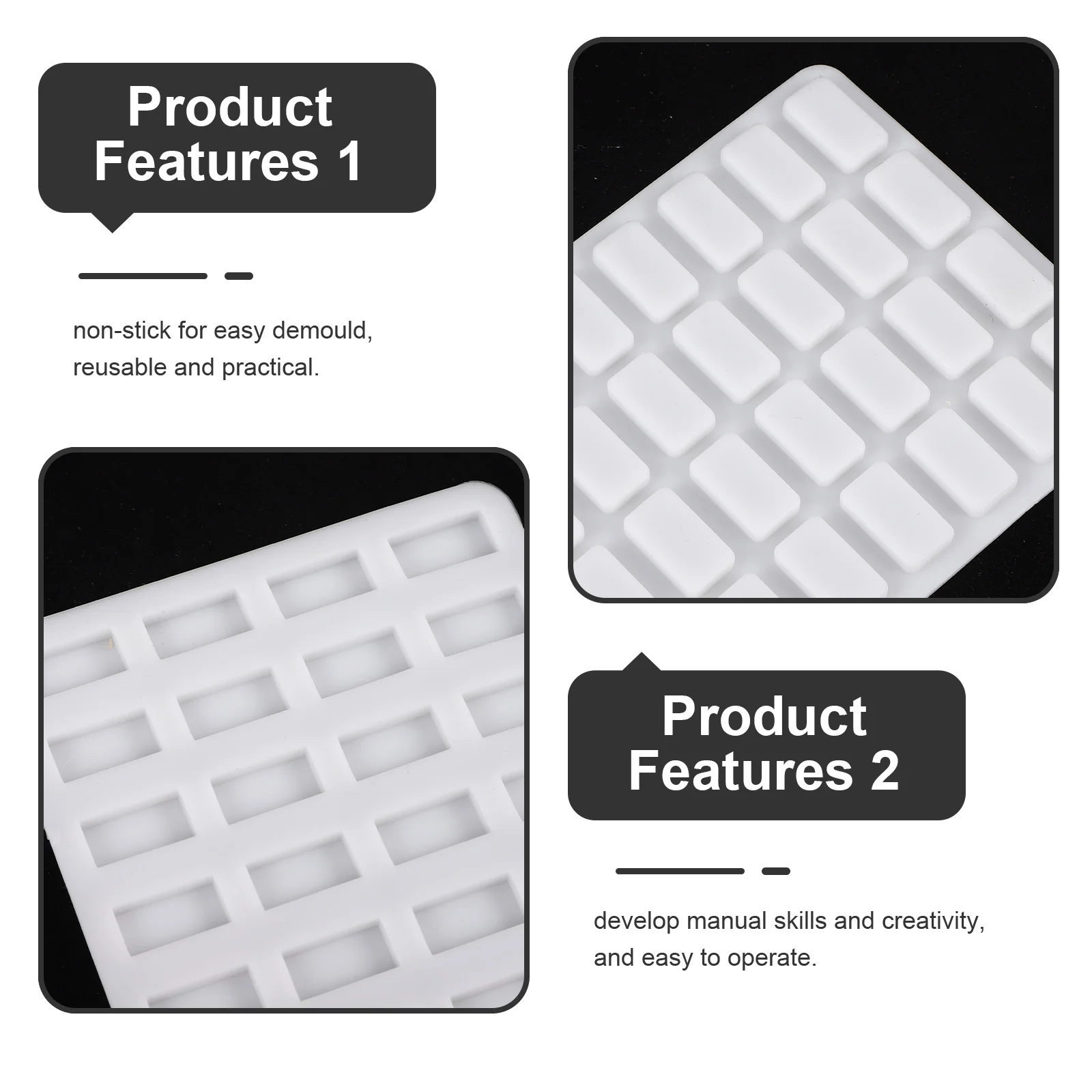 

1pc Mini Brick Mold Silicone Diy Sand Table Tool Wall Bricks Making Craft Molds Reusable Clay Crafting Supplies For Kids Adults