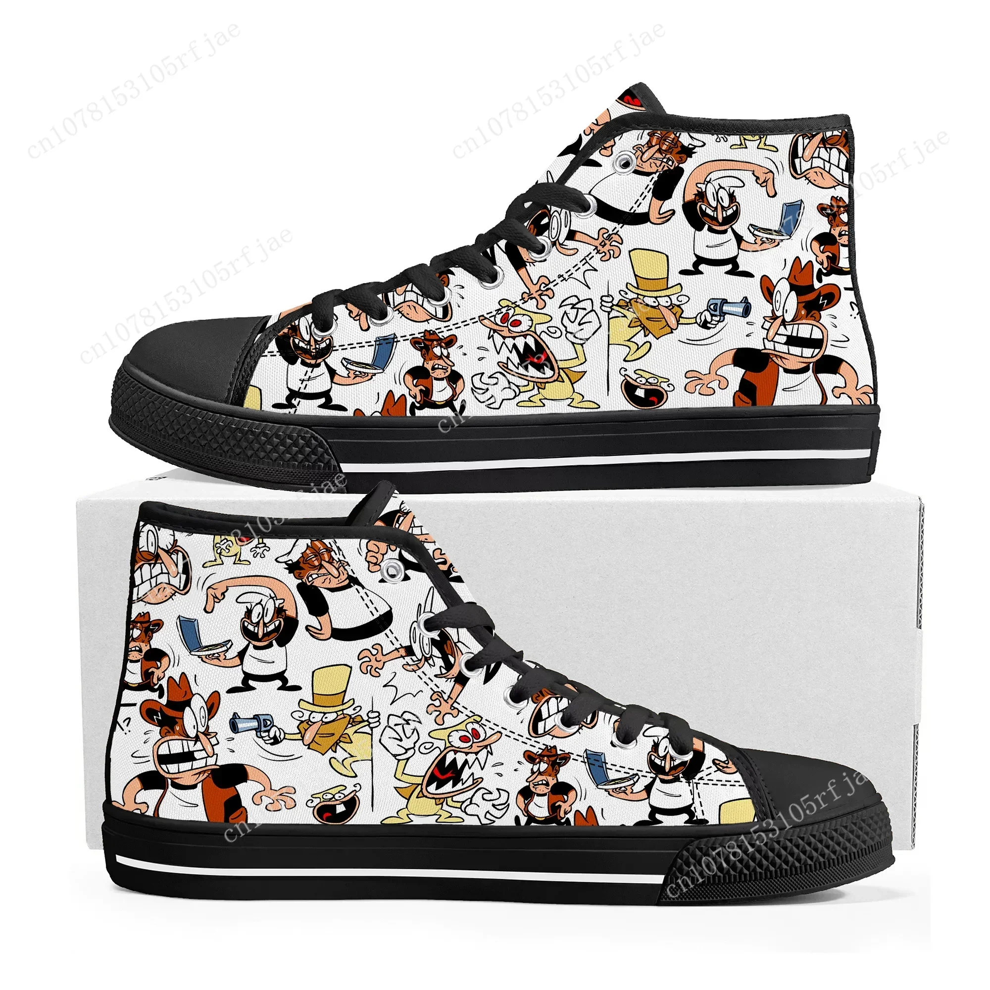 Pizza Tower High Top Sneakers Cartoon Game Mens Womens Teenager Fashion High Quality Canvas Sneaker Custom Built Couple Shoes