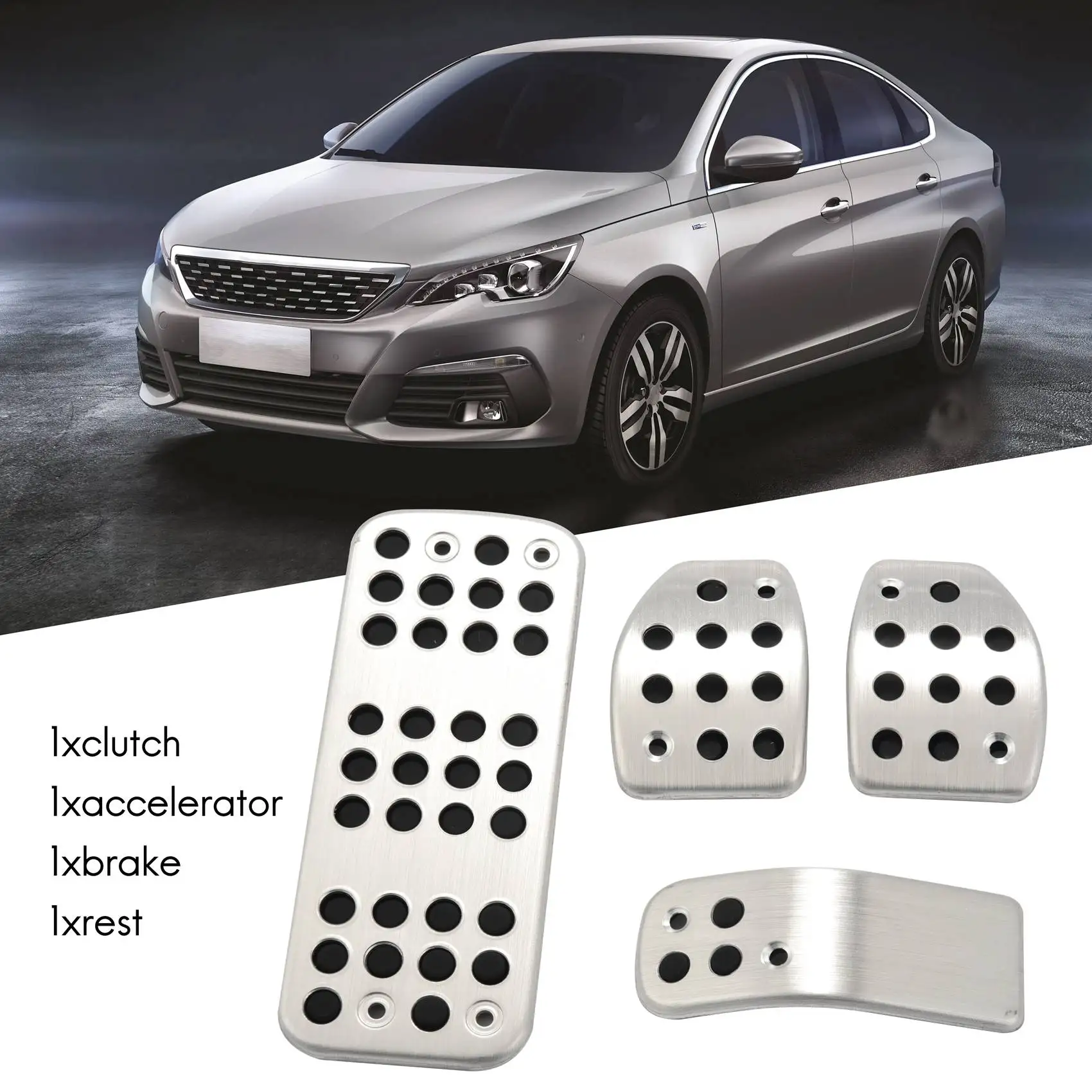 Ttcr-Ii Accessory Gas Modified Pedal Pad Plate For Peugeot 207 301 307 208 2008 308 408 Cc/Citroen C3 C4/Ds 3 4 6 Ds3 Ds4