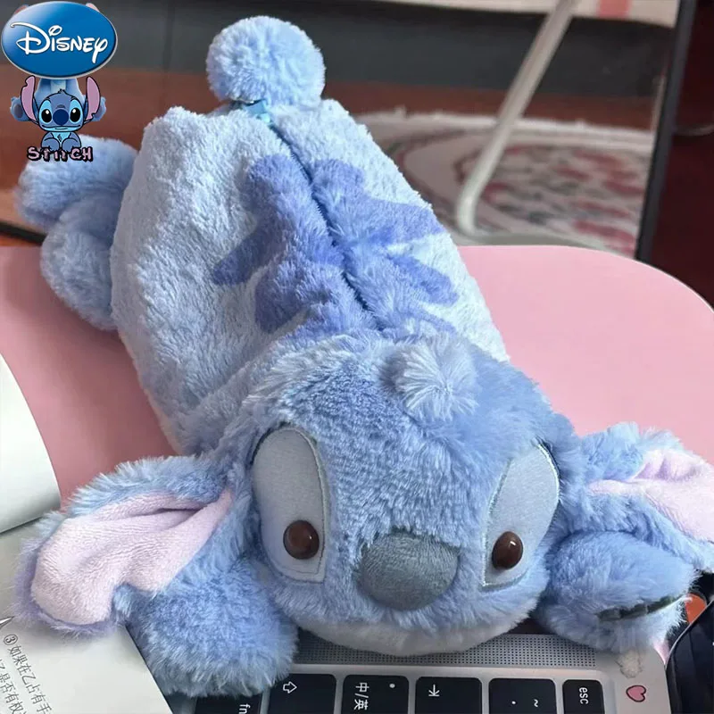 Stitch Plush Cute Pencil Case Disney Anime Kawaii Pen Bag Kids School Home Stationery Box Lilo & Stitch Plush Bags Kids Gift Toy