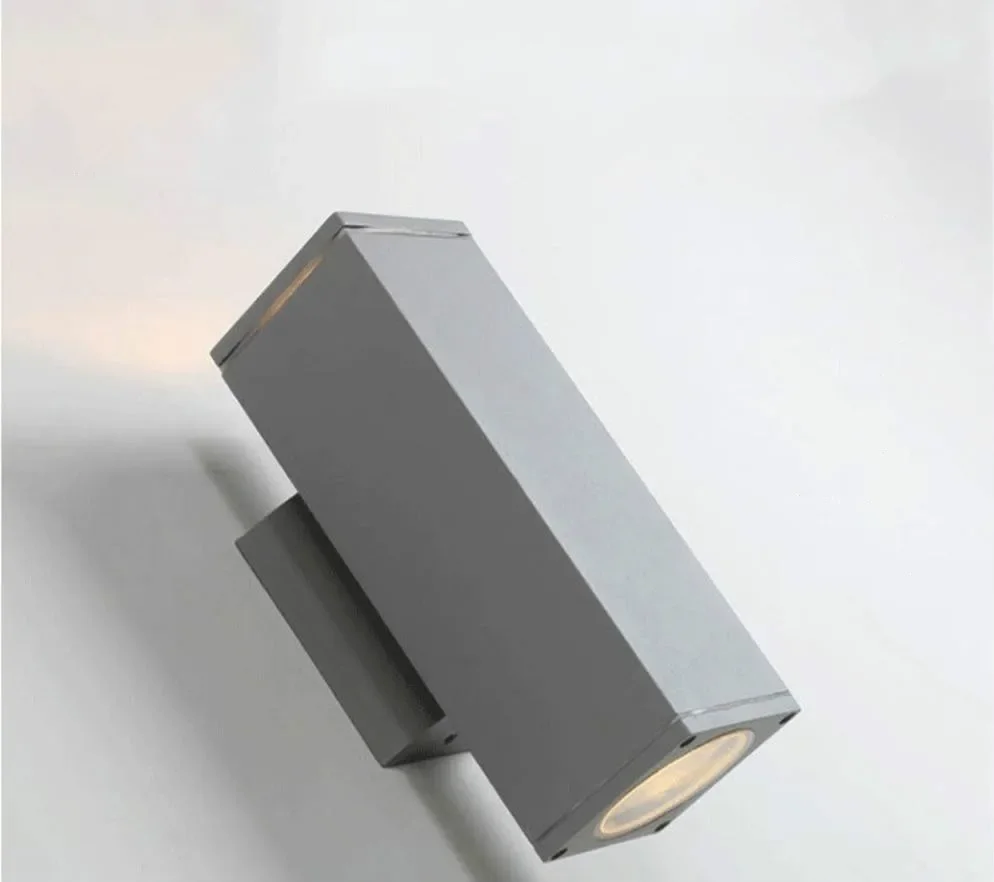 

LED Square Outdoor Waterproof Wall Lamp Up and Down Hotel Exterior Wall Aisle Balcony Villa Courtyard Corridor Double Headlights