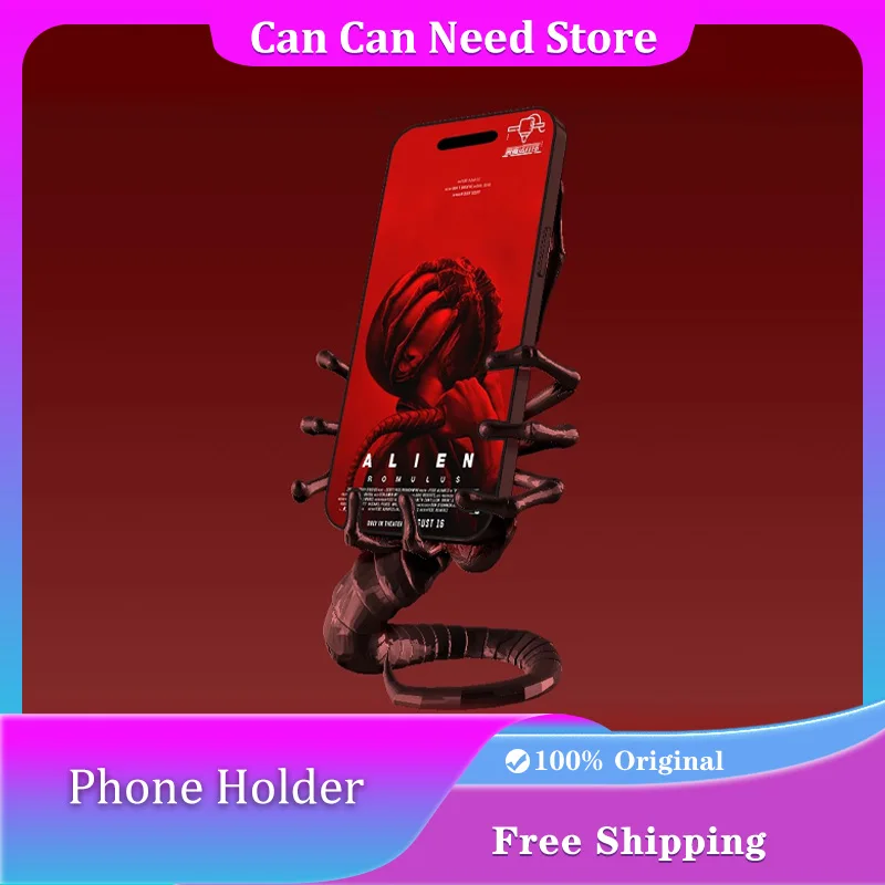 

3d Printed Alien Figures Face-Hugging Bugs Mobile Phone Holder Car Phone Stand Handmade Ornaments Cartoon Decor Toys