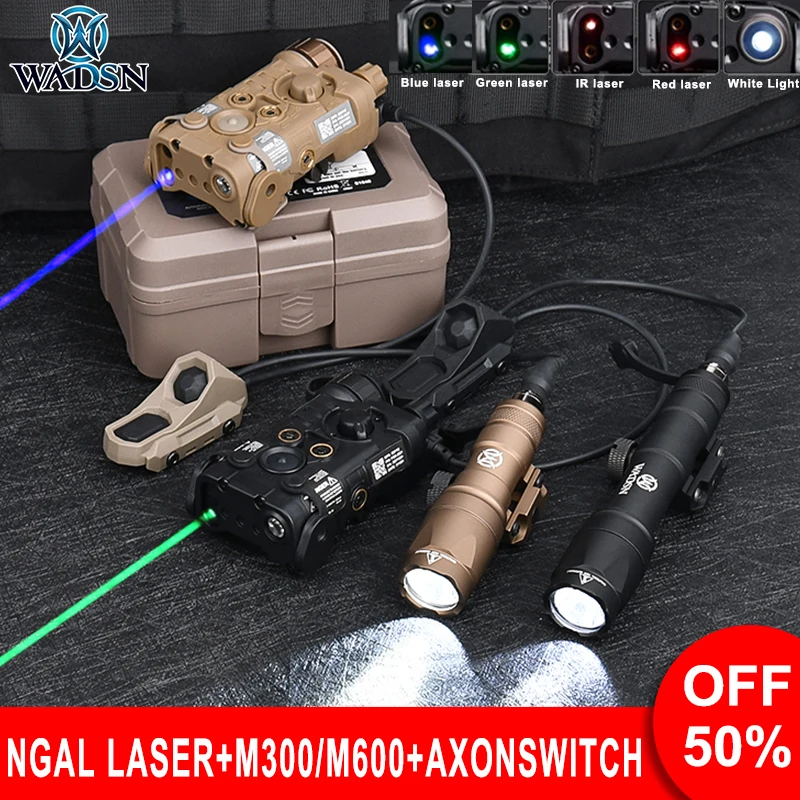 

WADSN New L3-NGAL Laser Red Green Blue IR Sight Tactical M600C Flashlight Airsoft Hunting Scoutlight NGAL Set UNAXON Switch