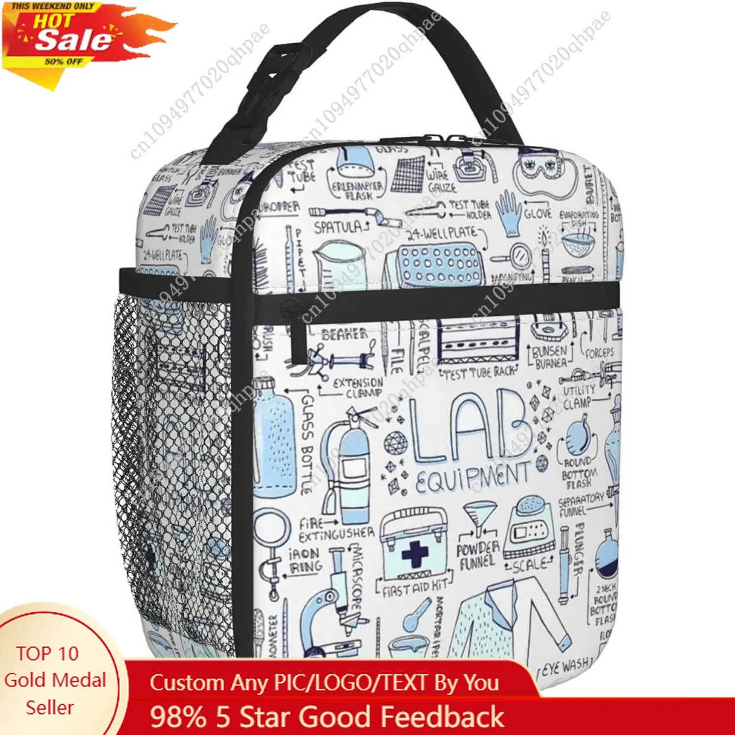 

Funny Science Chemistry Lunch Box Insulated Soft Bag Reusable Cooler Bag For Women&Men&Work Picnic Hiking