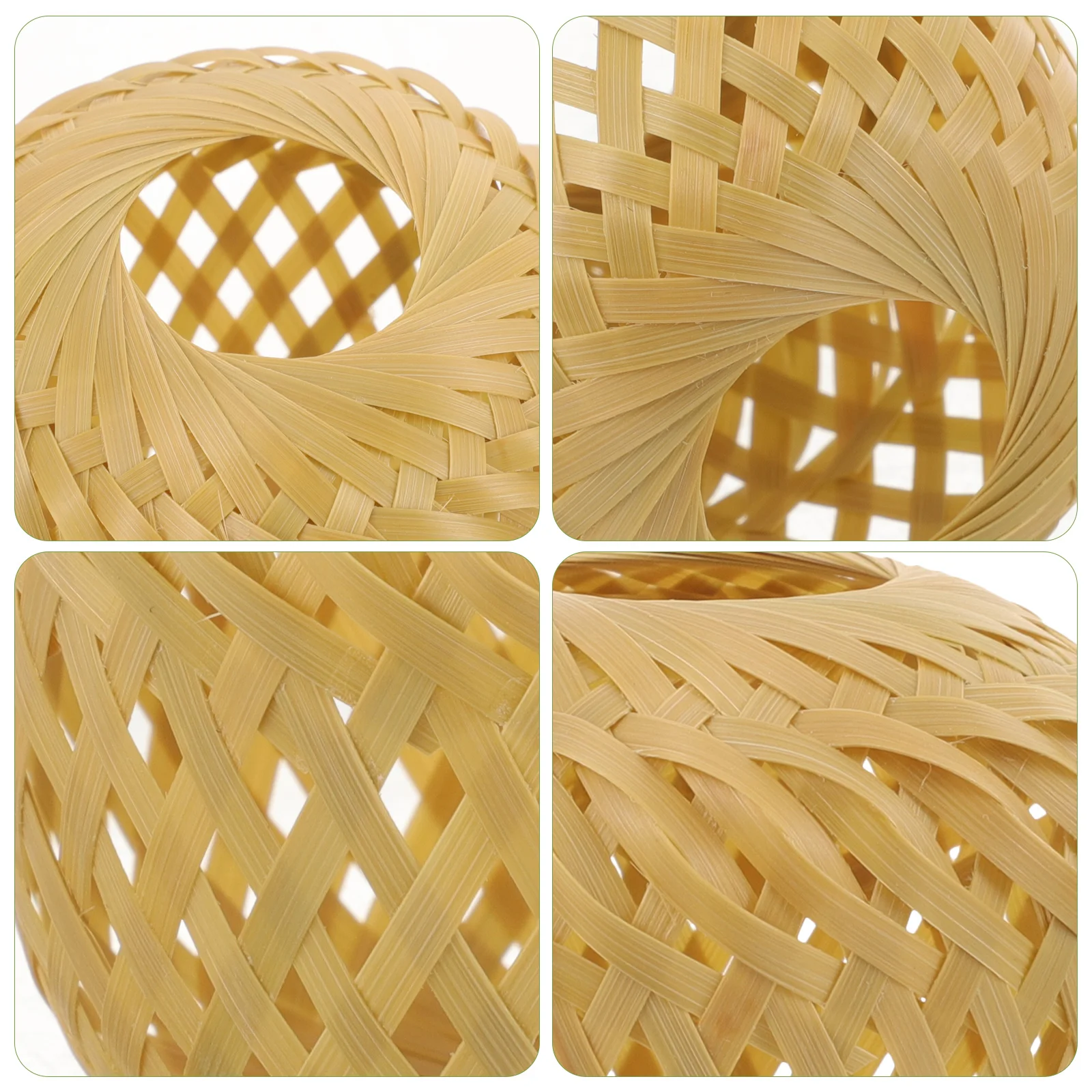 

Bamboo Small Woven Lamp String Shades Replacement Handwoven Rustic Pendant Light Shades Replacement Cover Home Hotel