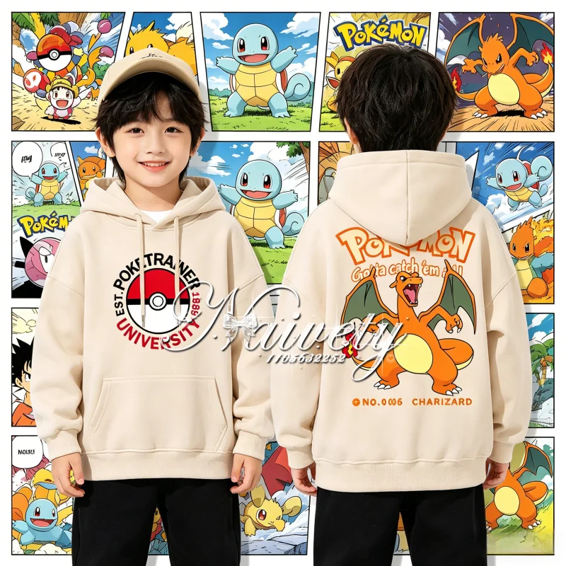 Winter Clothing Kids Sale - Sweat à capuche imprimé Pokémon Charizard,