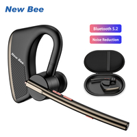 New Bee M50 Bluetooth Headset Wireless Earpiece Earphones 24 Hrs Talk Time V5.2 Headphones with Dual Mic CVC8.0 Handsfree