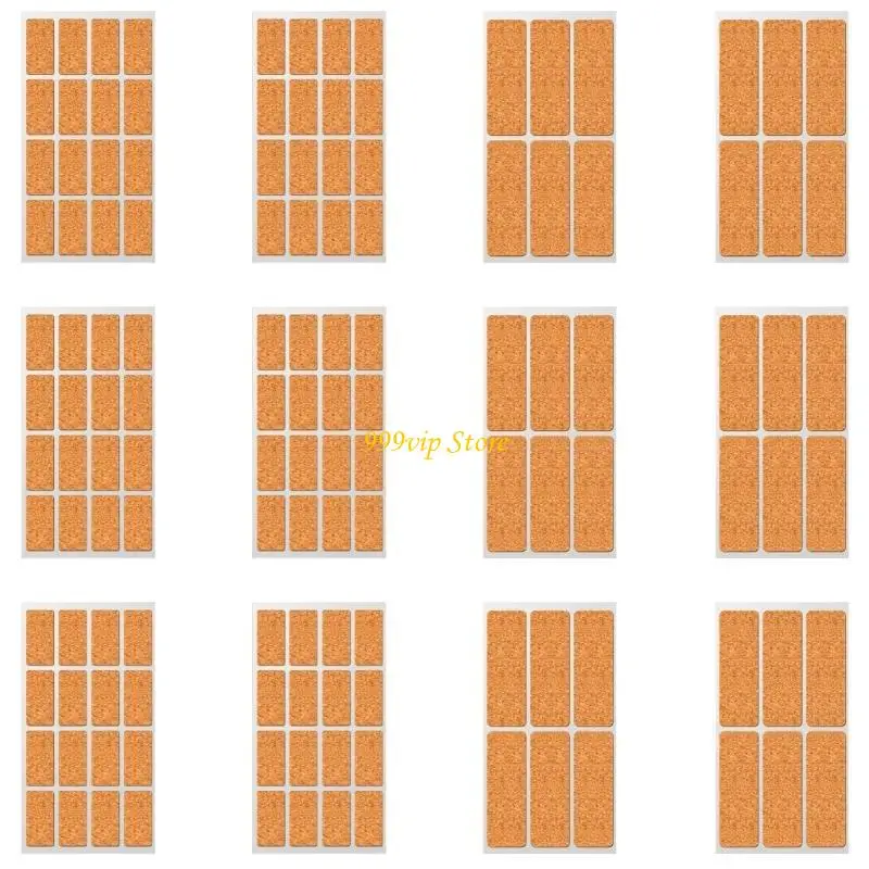 C90C 36/96/132PCS Corkwood 이름 라벨 자체 접착제 코크 우드 스티커 의류 레이블