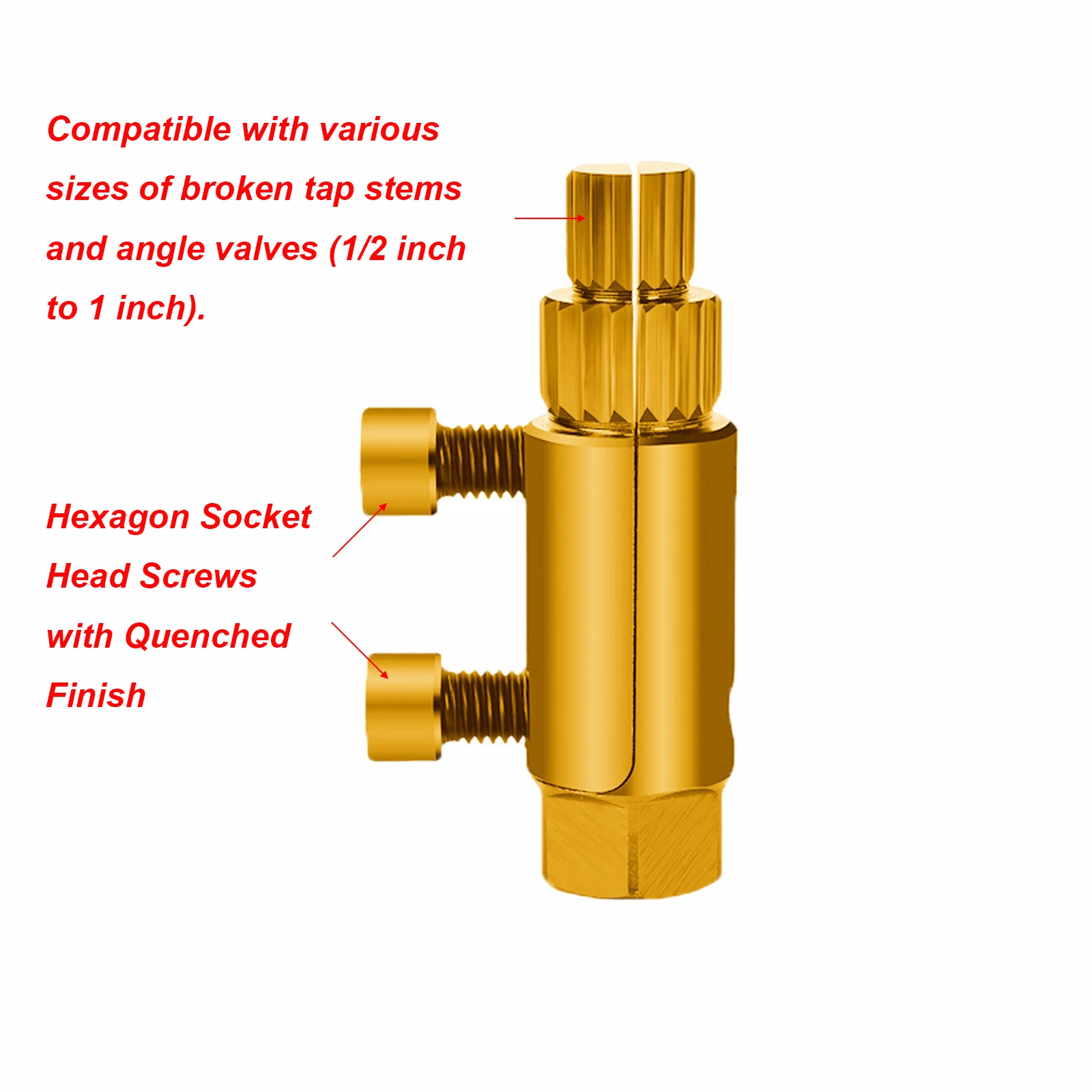 4/6Points/1in Universal Faucet Angle Valves Broken Wire Slide Tooth Removal Tool Damage Screw Extractor Water-Pipe Valve Repair