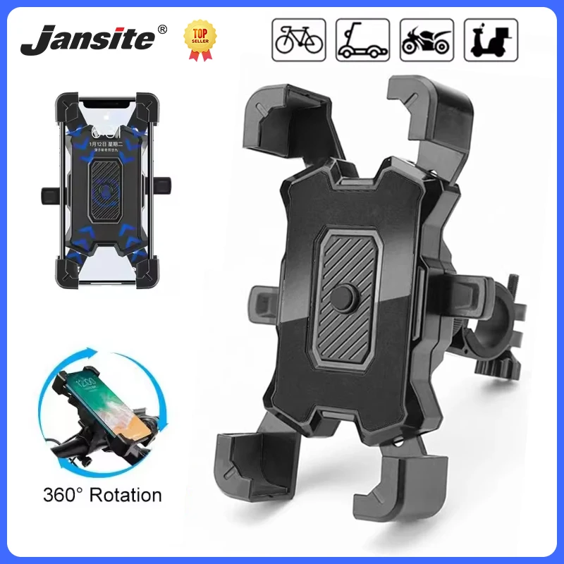 

Motorcycle Bike Phone Bracket 360° Rotatable Phone Holder for Mountain Bike Moto Motorcycle Stand Bracket Non-slip Cycling