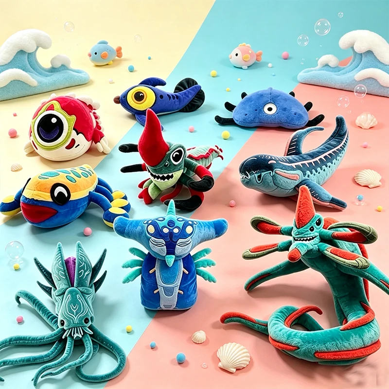 Hot Anime Games Subnautica Plush Doll Toy Cartoon Cute Plush Toy Gifts for fans to accompany Christmas Children's Birthday Gift