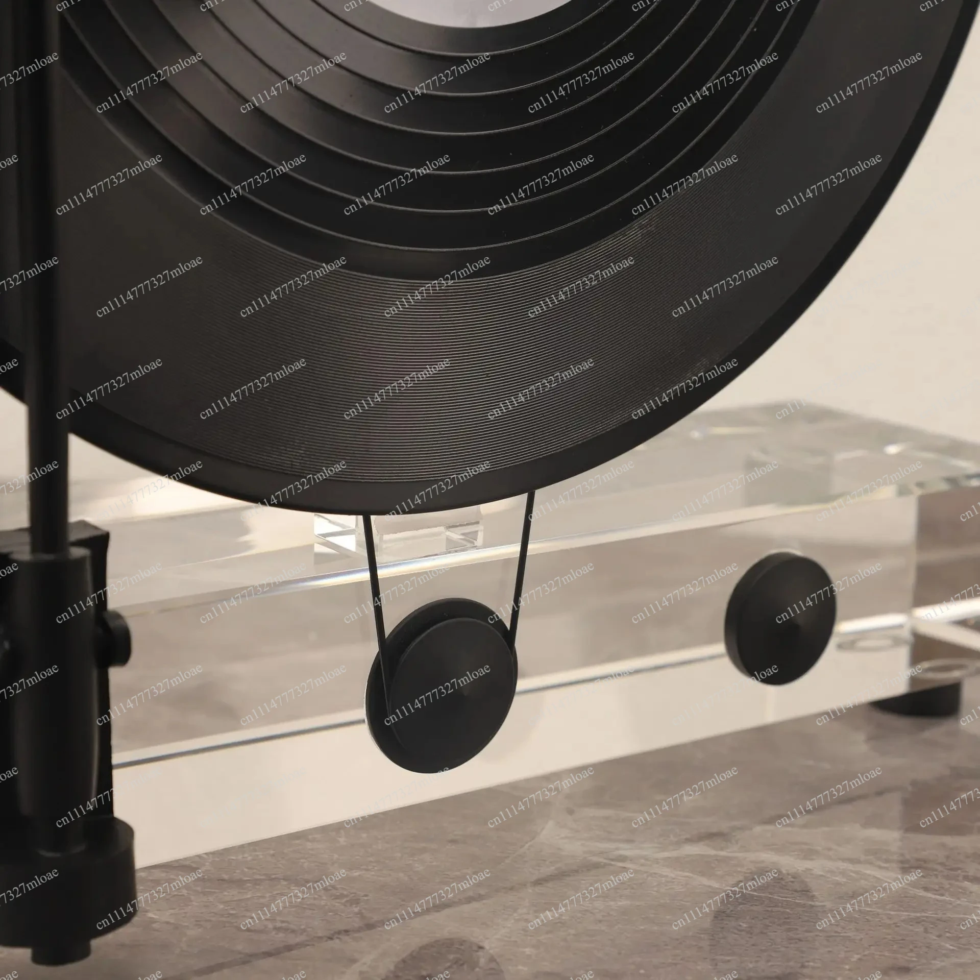 Simulated Vertical Vinyl Record Player, Metal Crystal Recording Machine, Model Decoration Ornament, Home Decoration Accessories