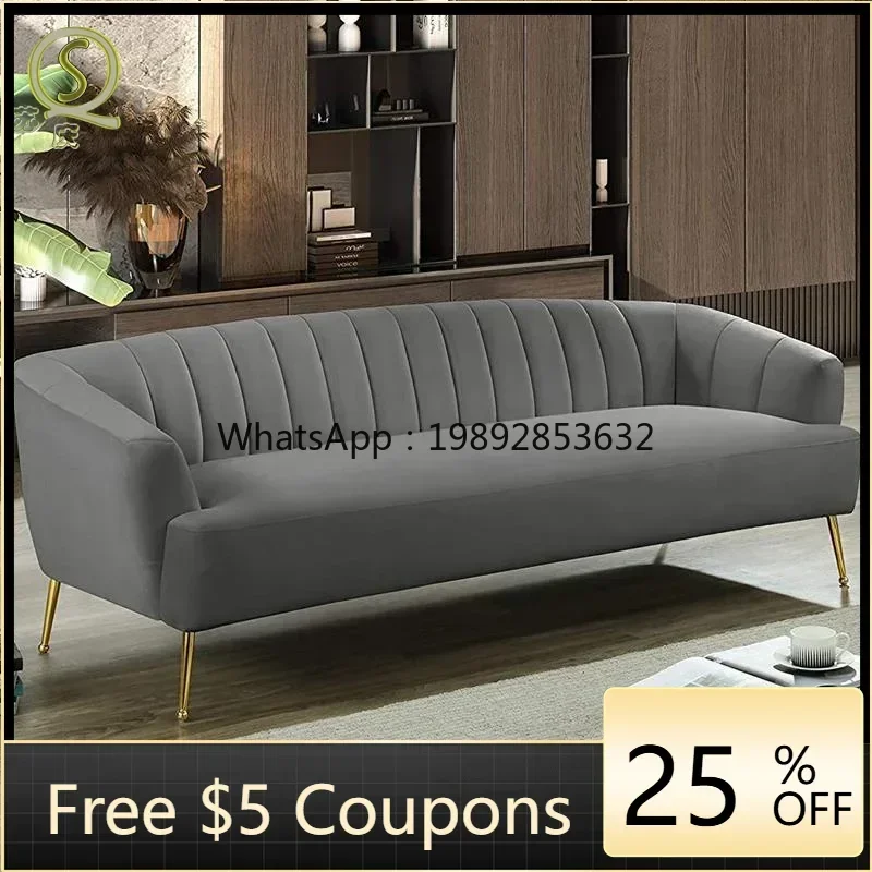 

Скандинавский диван для небольшой квартиры, для гостиной, одиночный, двойной, тройной, в стиле интернет-знаменитостей, комбинированный, из высококачественной вельветовой ткани