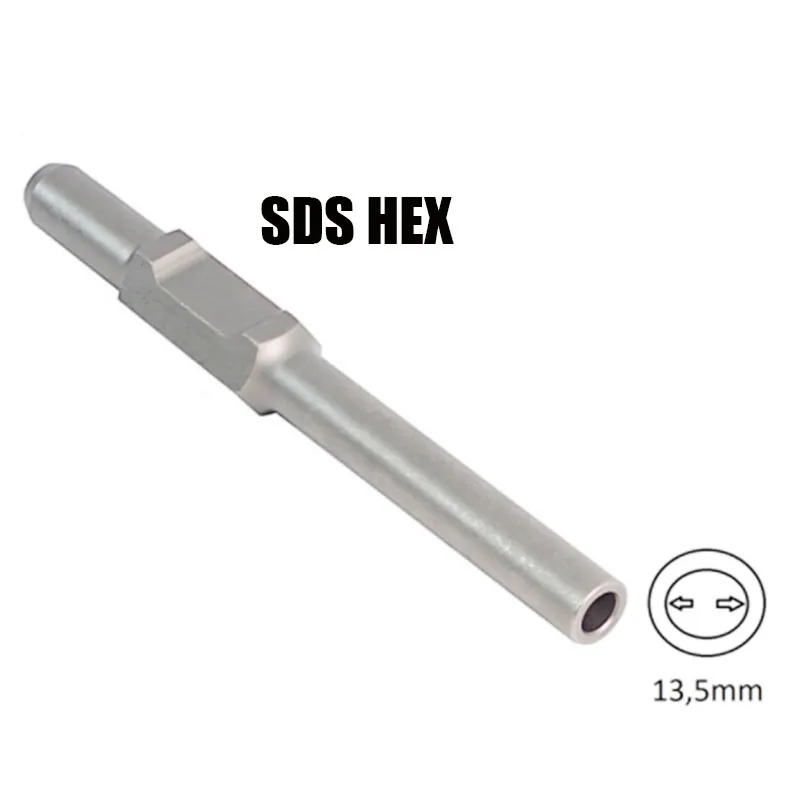 1PC SDS-HEX Professional Ground Nail Driver for Inserting Deep Earth Ground Rod, 257 X 26 Mm, Inner Diameter 13.5 Mm
