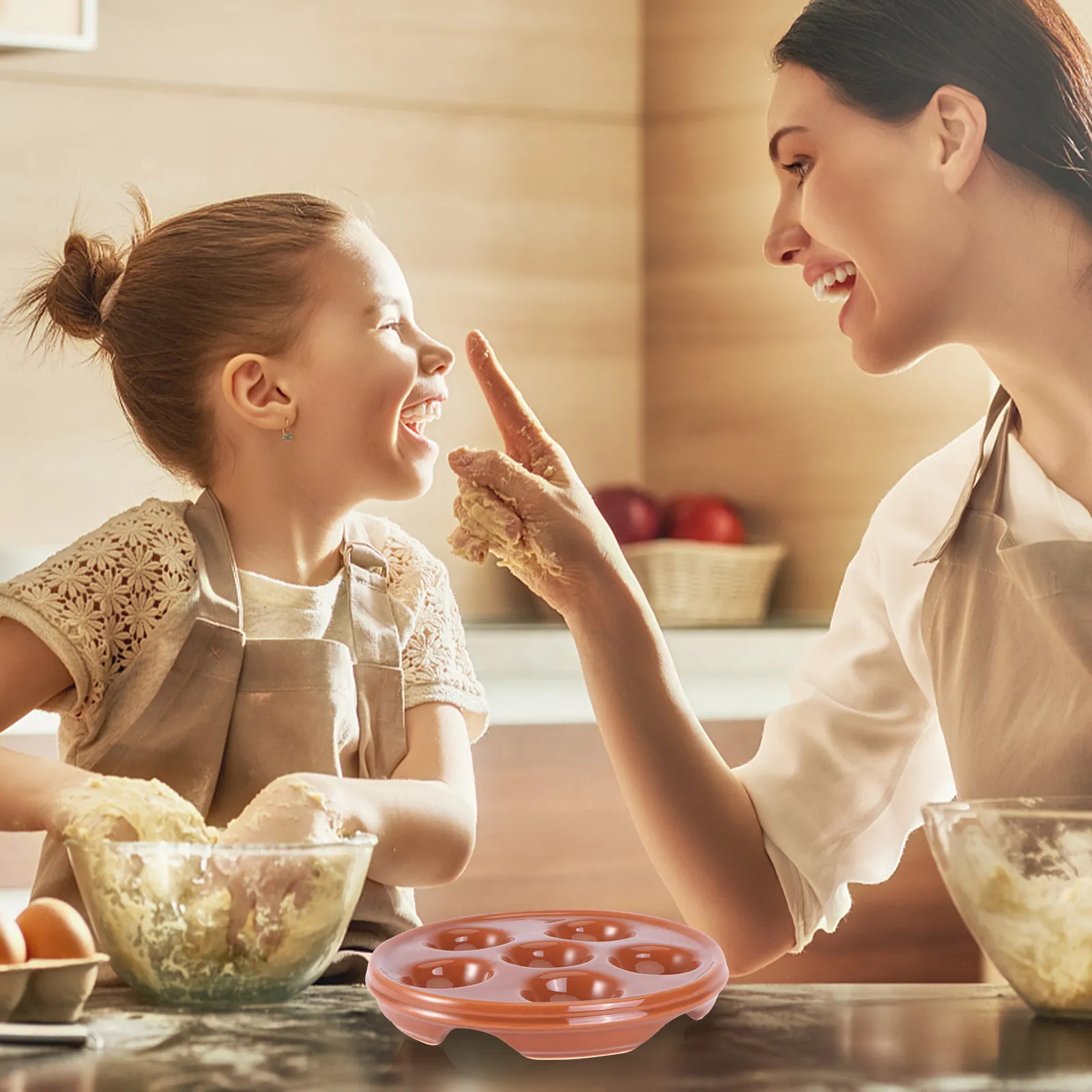 

Керамическая форма для запекания улиток на 6 штук, термостойкая, с гладкой поверхностью, кухонный гаджет для домашнего использования