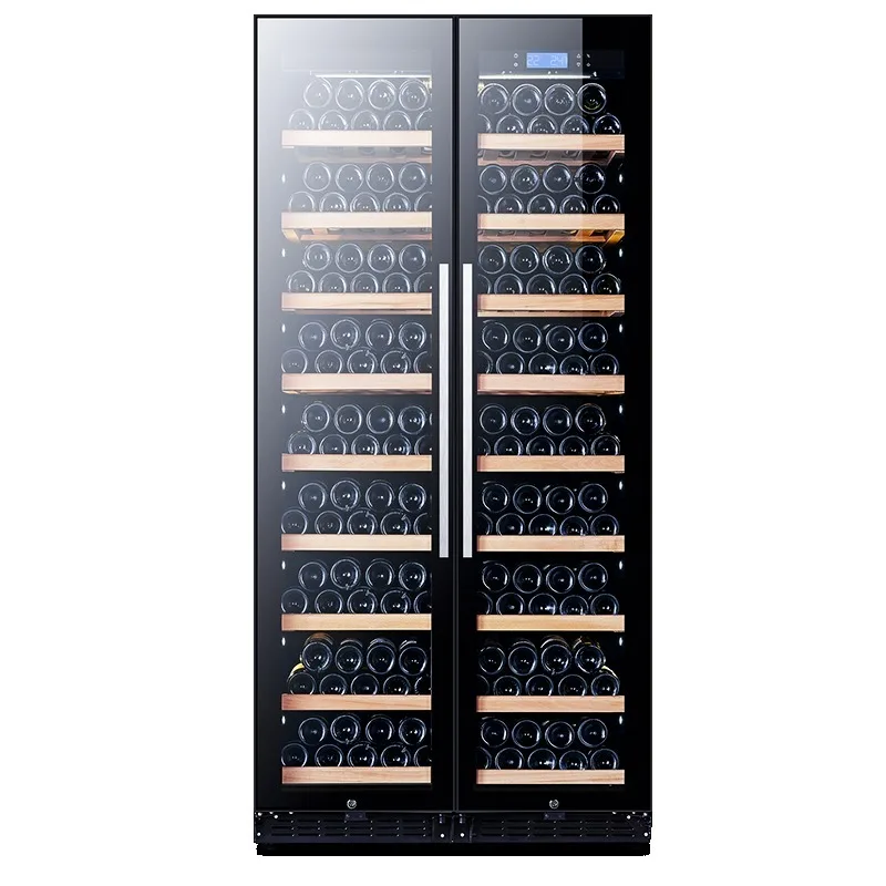 Airo Wholesale Dual Zone Large Size Wine Cooler Compressor Constant Temperature Wine Fridge Wall-mounted Recessed R600a