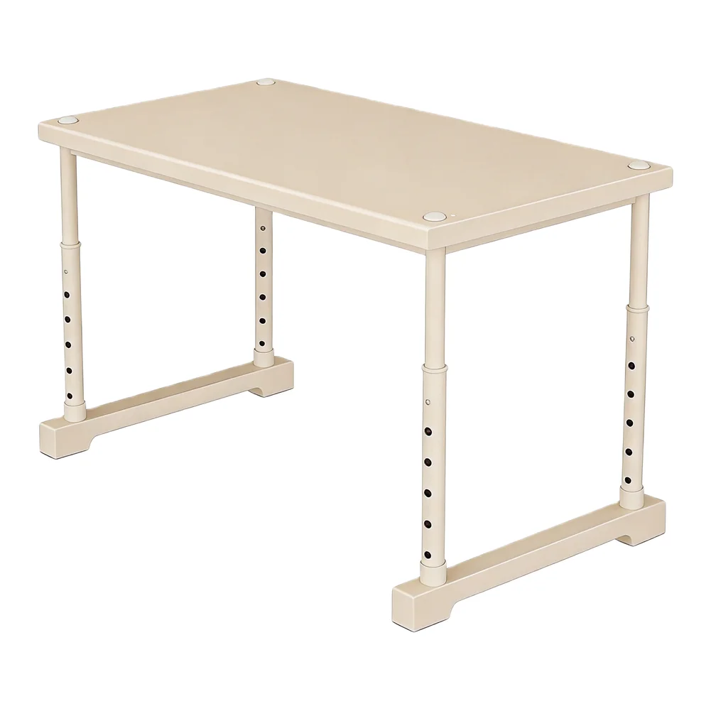 Adjustable Expandable Shelf Organizer for Kitchen Cabinets - Stackable Metal Rack to Maximize Vertical Storage Space