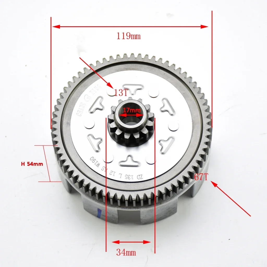 Motorcycle Master Starter Clutch Gear Basket For ZONGSHEN ZS190 W190 Engine Mount Dirt Pit Bike Spare Parts Accessories