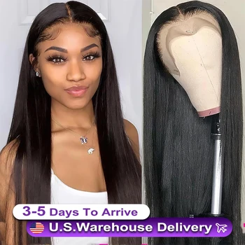 250 Density Lace Frontal Wig Brazilian Straight Human Hair Wig 13X4 Lace Front Wig 13X6 Lace Closure Wig Human Hair Wig