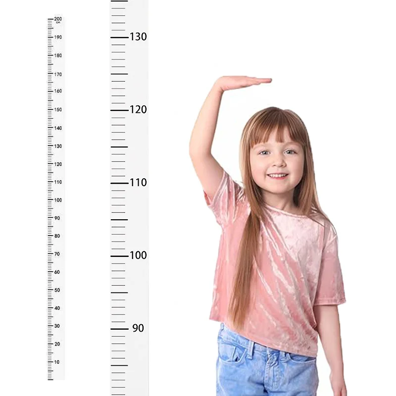 1 Piece Height Sticker 0-200cm Sticker Living Room Bedroom Dormitory Wall Waterproof Self-adhesive Height Growth Chart