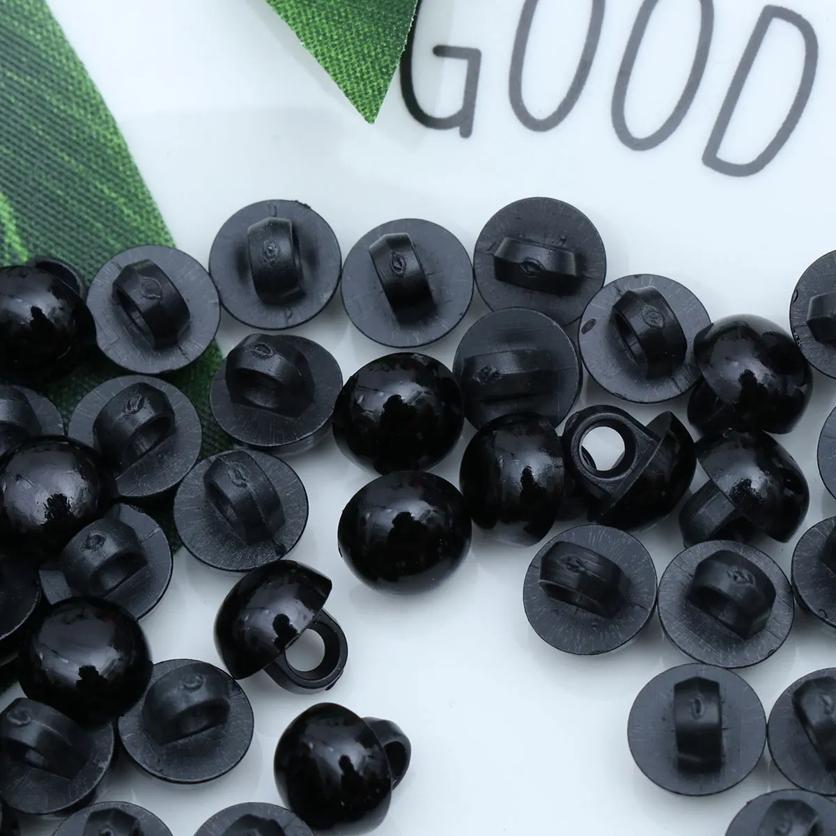 

100 Pcs Animal Nose Buttons Baby Lilo Black Sewing Beads Accessories Round Eyes Shirt