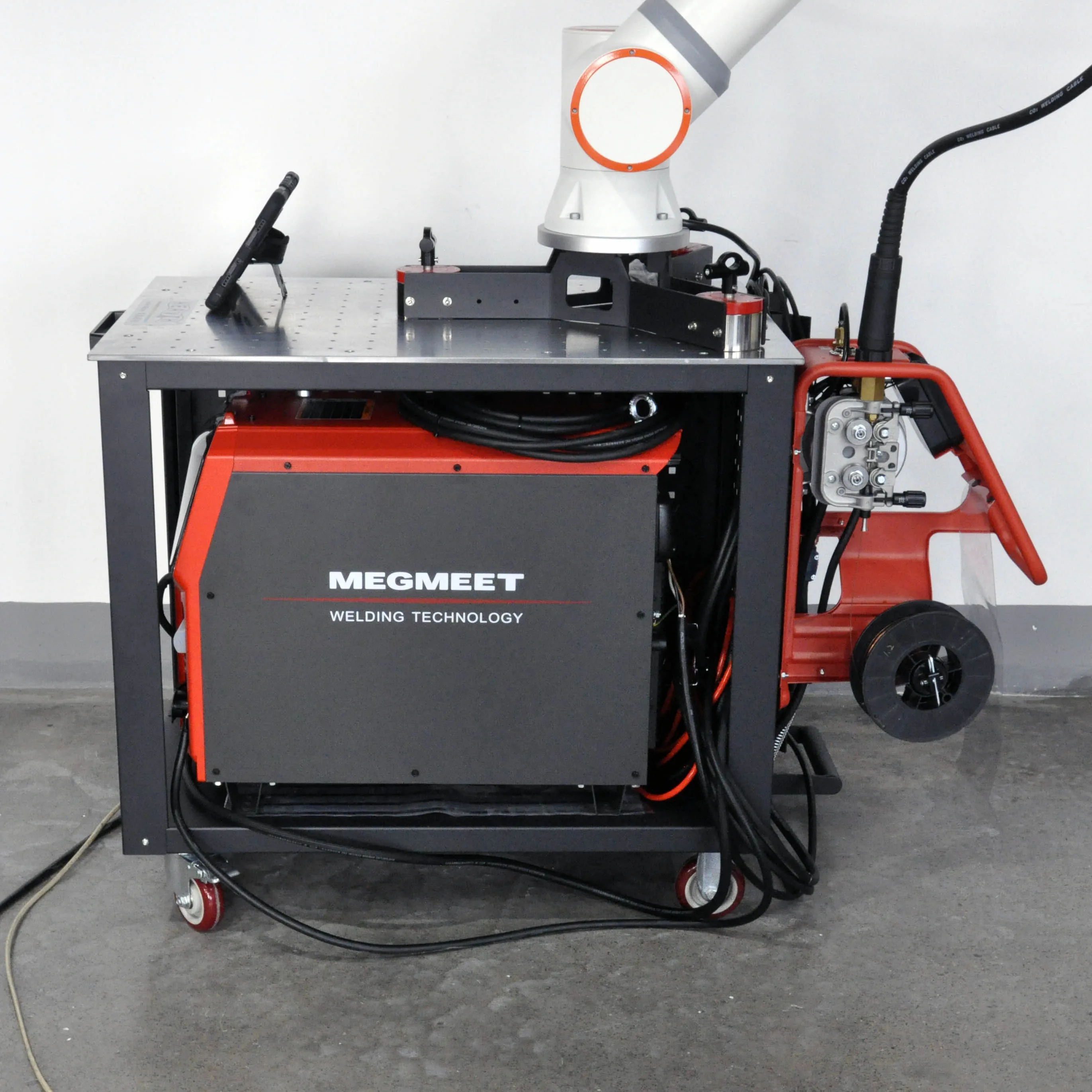 Collaborative 6 Axis Megmeet MIG Welding Robot PLC Controlled Motor Core Automatic Machine