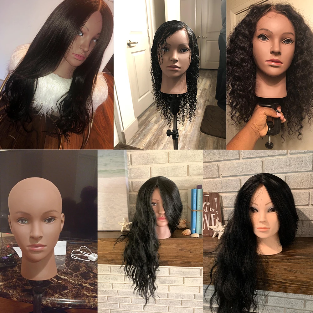 AFRO African Bald Doll head Mannequin Head For Making Wig Hat Display Cosmetology Manikin Head Female Dolls Training Head