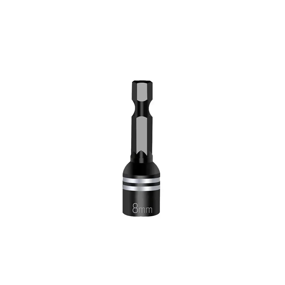 8mm Magnetic Nut Screwdriver Adapter Compatible with Various Electric Tools Steel for Long Lasting Performance