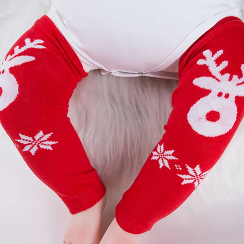مدفئ الساق القطني الناعم للأطفال ، جوارب كرتون للكريسماس ، الرضع ، الأطفال الصغار ، الفتيات ، هدية الطفل