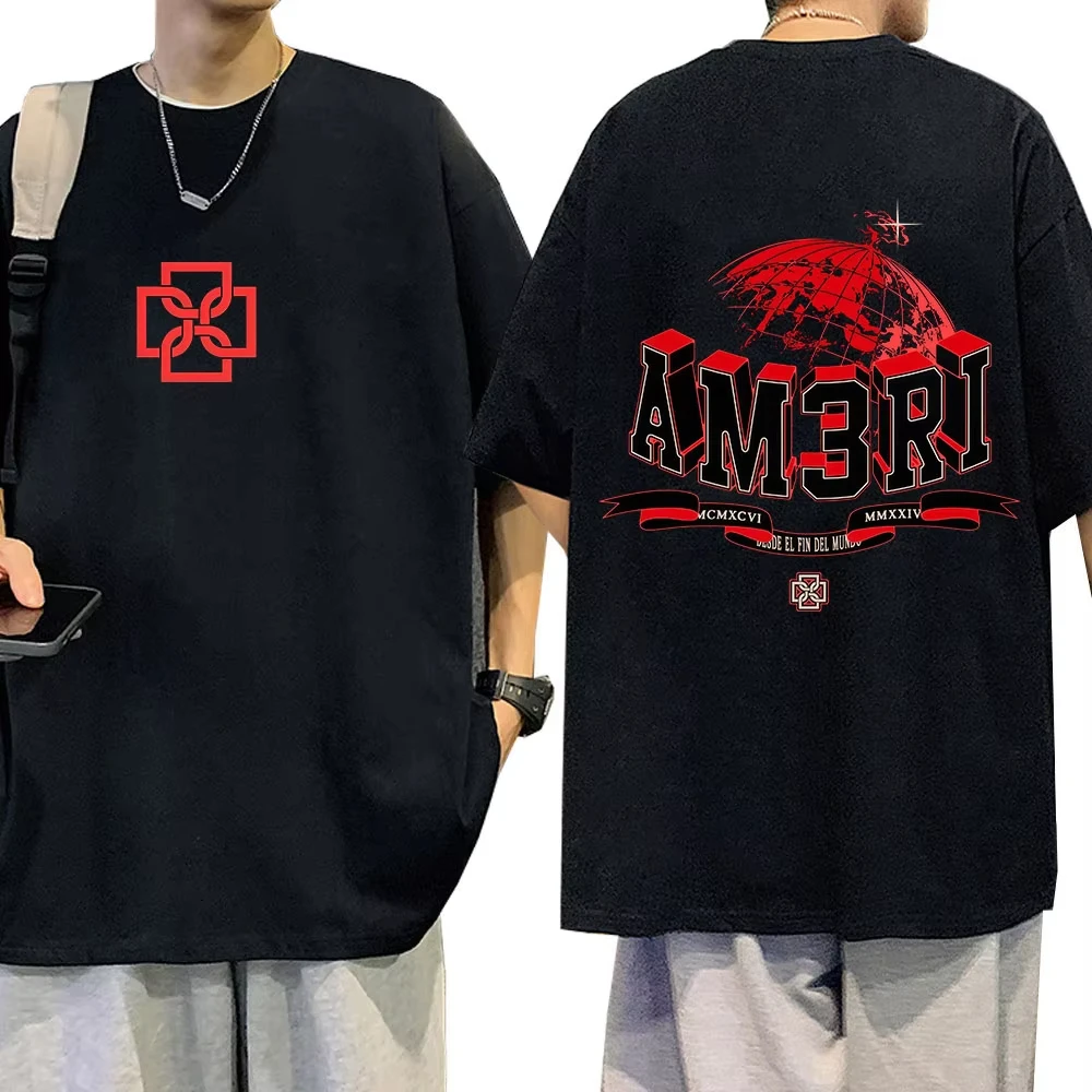 

Rapper Duki AM3RI Merch T-shirts Men Women Fashion Hip Hop Vintage T Shirt High Quality Cotton Casual Short Sleeve Male T-shirts