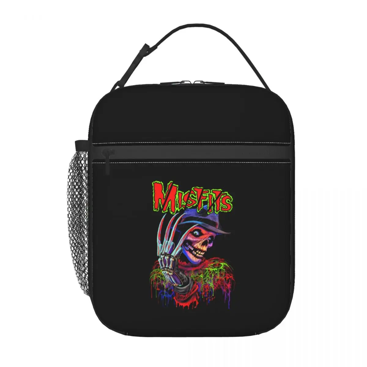 Misfits Skull Insulated Lunch Bag for Women Portable Heavy Metal Rock Punk Band Thermal Cooler Lunch Box Beach Camping Travel