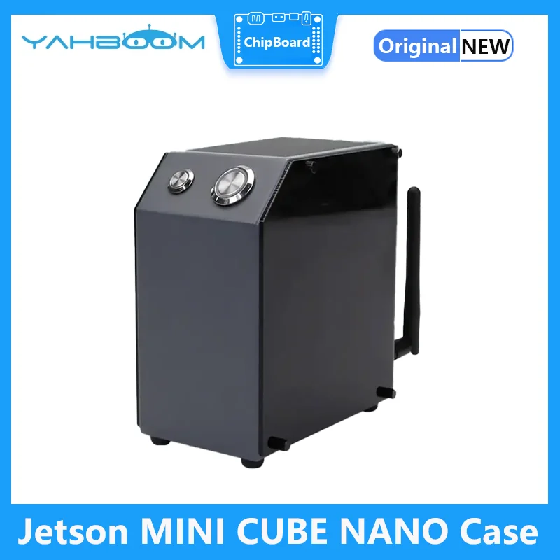 Jetson Mini CUBE NANO Aluminum Alloy Protective Case DIY Electronic Project Box with Cooling Fan Free Antenna Support All