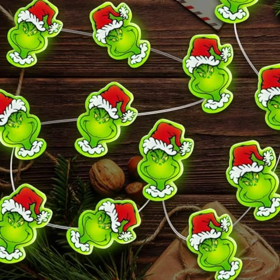 [Timer] 15 FT 40 PCS LED Christmas Green Lights String Green Battery Operated Fairy Lights for Indoor Holiday Decoration, Home