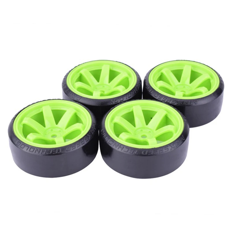 4PCS 1/10 RC Drift On-road Wheel Hard Pattern Tyre for 1:10 Tras D4 HSP HPI Sakura TT01 Tamiya Drifting RC Car Accessories