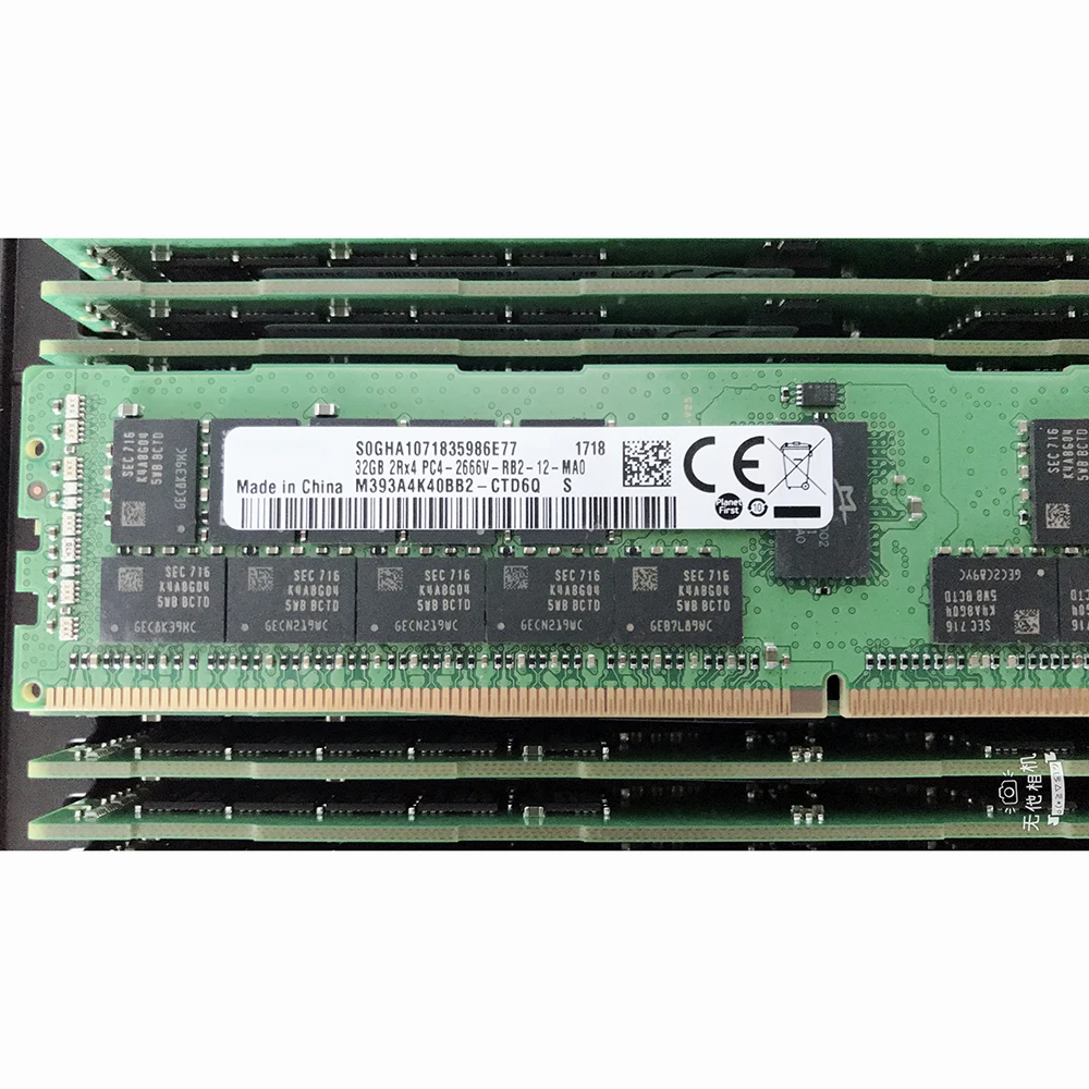 서버 메모리, Inspur 32GB DDR4 32G 2666V ECC REG RAM용, NF5180, NF5270, NF5280, M4, M5, 1 개