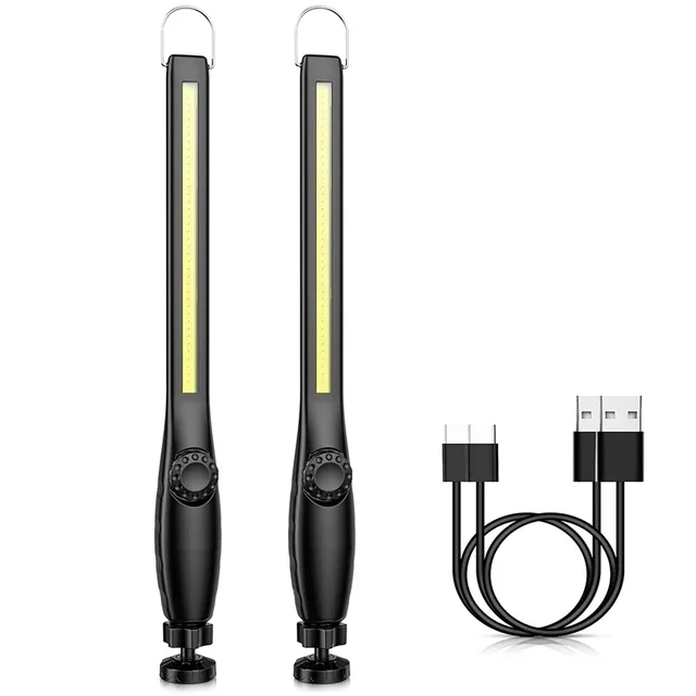 KDULIT 1-10 stücke USB Aufladbare COB LED Taschenlampe Magnetische Arbeit Licht Haken Taschenlampe Tragbare Laterne Inspektion Camping Auto Reparatur lampe 3