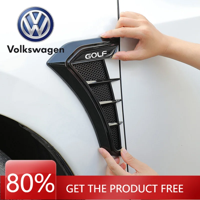 

Для VW Volkswagen Jetta MK5 Golf 2 шт. Автомобильное крыло, боковая этикетка, внешняя декоративная наклейка для Volkswagen VW Golf 4 5 6 7 R LINE R3