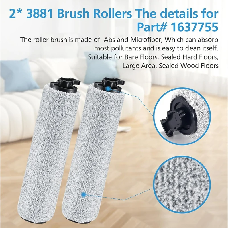 3831 Vacuum Cleaner Brush Roll+ Filter Replacement Parts For Bissell Crosswave HF2/3845N/3831 Floor Scrubber