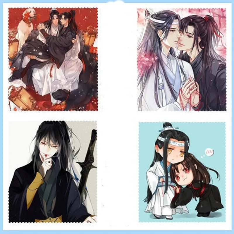 

MO DAO ZU SHI Glasses Cloth Anime Printing Wei Wuxian Lan Wangji Glasses Wipes Lens Cloth Defogger Eyeglasses Accessoriess Gift