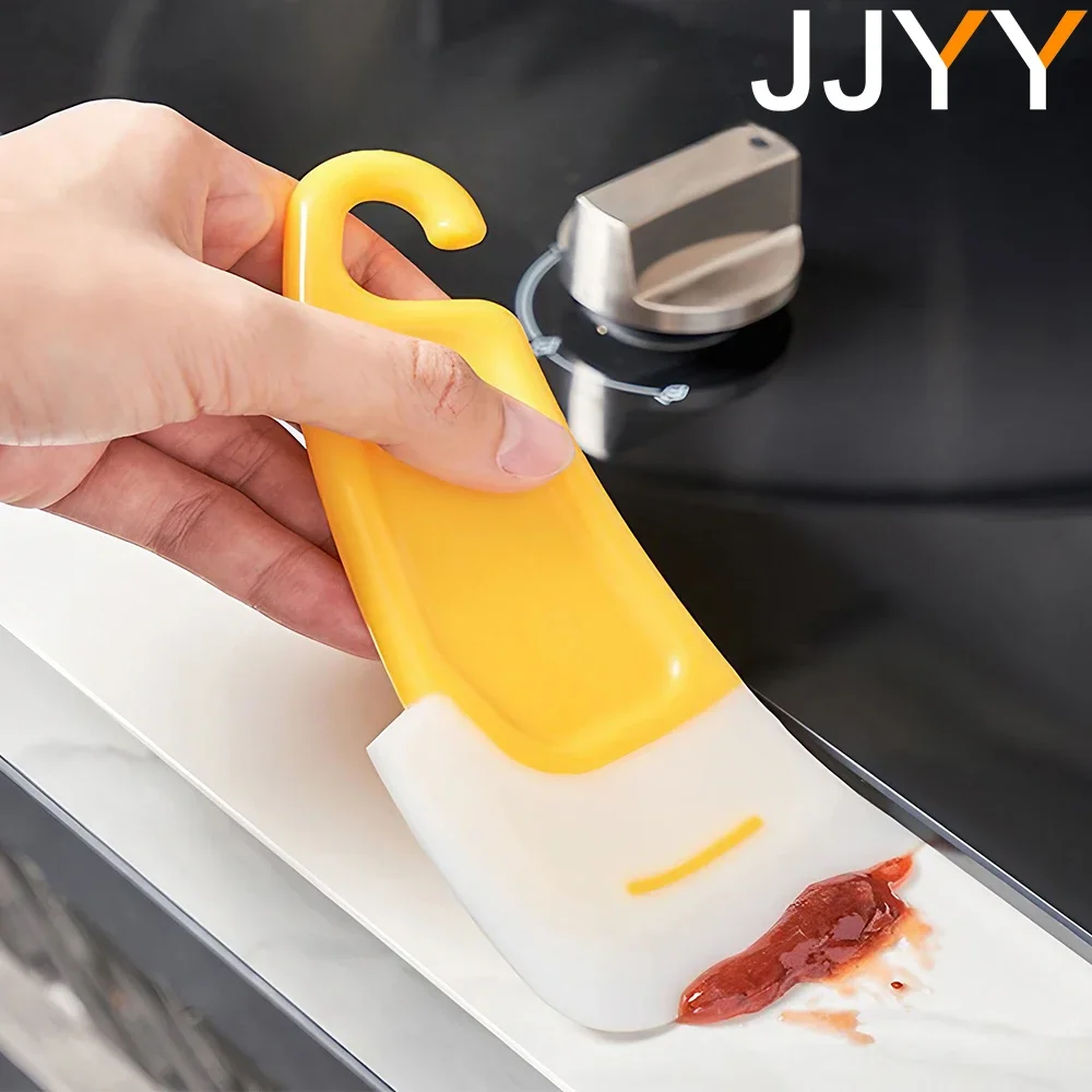 Silicone Non-stick Pan Cleaning Scraper Kitchen Scraper Grease Spatula Cleaning High Temperature Resistant Scraper S/L Optional