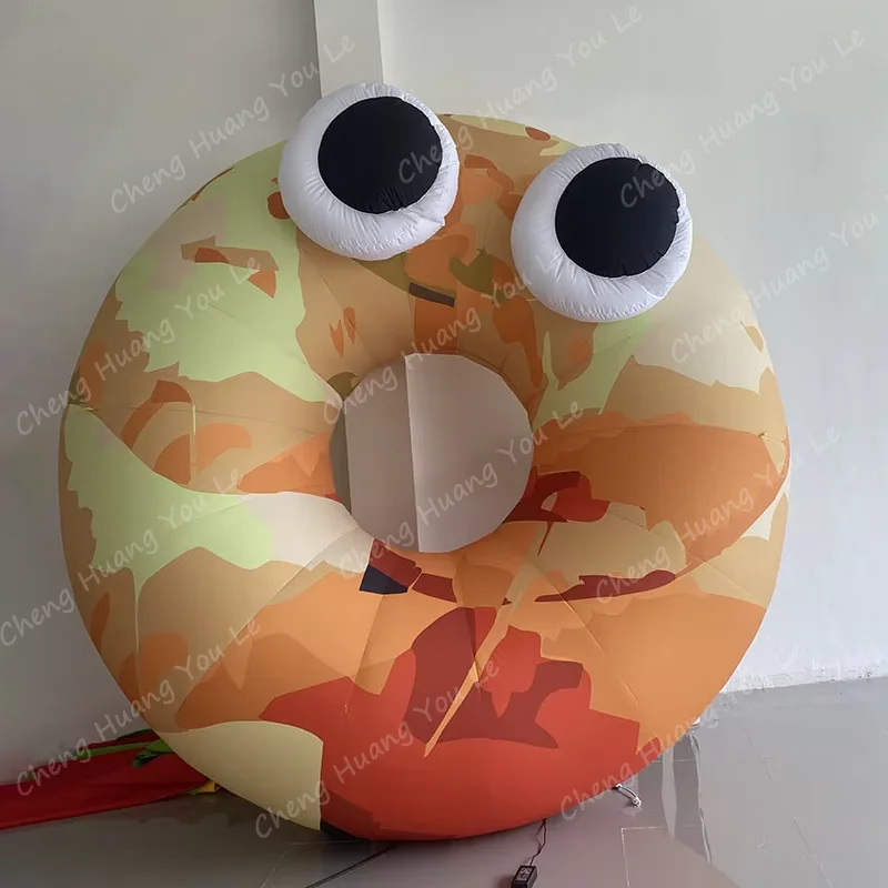 

Big eyes inflatable donut sweet toast dessert bread cake festival activity decoration